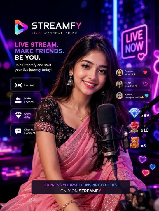 Beautiful Indian Female Streamer